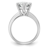 14K White Gold 5 Carat Certified Lab Grown Diamond VS SI+ G+ Marquise Solitaire Complete Engagement Ring view 2