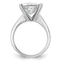 14K White Gold 5 Carat Certified Lab Grown Diamond VS+ F+ Princess Complete Solitaire Engagement Ring view 2