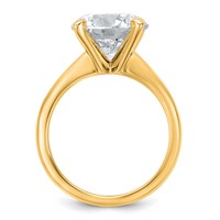 14K Two-Tone 5 Carat Certified Lab Grown Diamond VS+ F+ Round Complete Solitaire Engagement Ring view 2