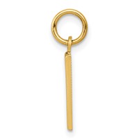 14K Small Polished Number 1 Charm view 2