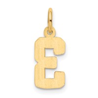 14K Yellow Gold Small Polished Number 3 Charm view 3