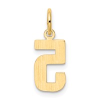 14K Small Polished Number 5 Charm view 3