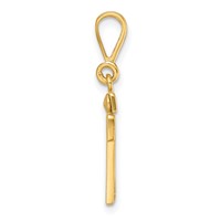 14K Yellow Gold Small Polished Number 16 Charm view 2