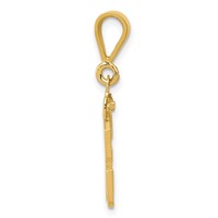 14K Yellow Gold Small Polished Number 33 Charm view 2