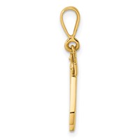 14K Small Polished Number 42 Charm view 2