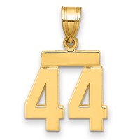 14K Small Polished Number 44 Charm view 1