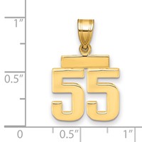 14K Yellow Gold Small Polished Number 55 Charm view 2