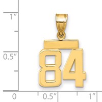 14K Yellow Gold Small Polished Number 84 Charm view 2