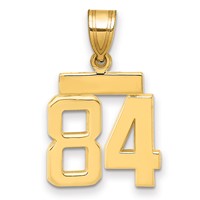 14K Yellow Gold Small Polished Number 84 Charm view 1