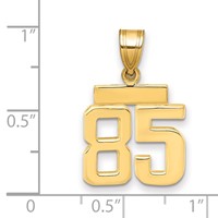 14K Yellow Gold Small Polished Number 85 Charm view 2