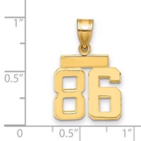 14K Yellow Gold Small Polished Number 86 Charm view 2