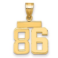 14K Yellow Gold Small Polished Number 86 Charm view 1