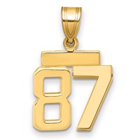 14K Yellow Gold Small Polished Number 87 Charm view 1