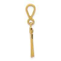 14K Small Polished Number 97 Charm view 2