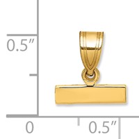 14K Yellow Gold Small Polished Top Charm view 3