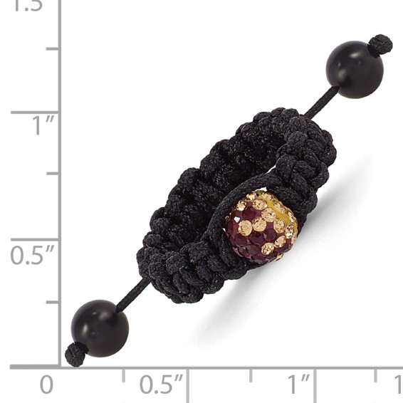 Crystal Macrame Adjustable Ring