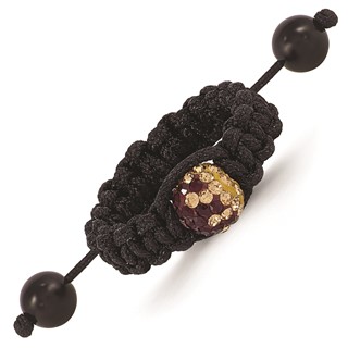 Crystal Macrame Adjustable Ring