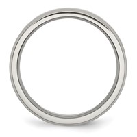 Chisel Stainless Steel Brushed and Polished 6mm Flat Beveled Edge Band view 2