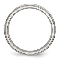 Chisel Stainless Steel Polished 5mm Ridged Edge Band view 2