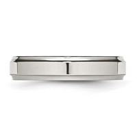 Chisel Stainless Steel Polished 5mm Ridged Edge Band view 3