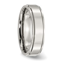 Chisel Stainless Steel Polished 6mm Ridged Edge Band view 4