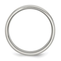 Chisel Stainless Steel Polished 7mm Ridged Edge Band view 2