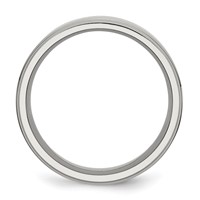 Chisel Stainless Steel Polished 8mm Ridged Edge Band view 2