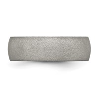 Chisel Stainless Steel Polished Band with Stone Finish 7mm view 3