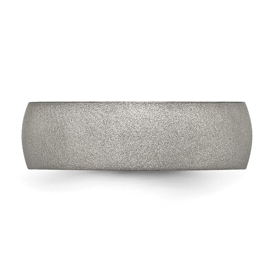 Chisel Stainless Steel Polished with Stone Finish 7mm Band