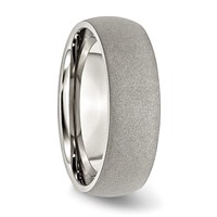 Chisel Stainless Steel Polished Band with Stone Finish 7mm view 4