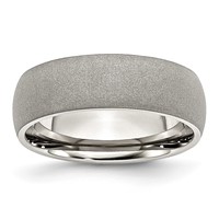 Chisel Stainless Steel Polished Band with Stone Finish 7mm view 1