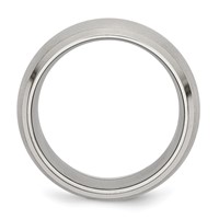 Chisel Stainless Steel Brushed and Polished 10mm Beveled Edge Band view 2