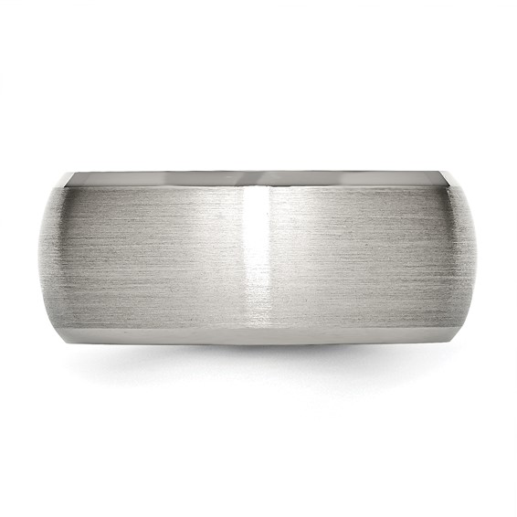 Chisel Stainless Steel Brushed and Polished 10mm Beveled Edge Band