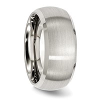 Chisel Stainless Steel Brushed and Polished 10mm Beveled Edge Band view 4