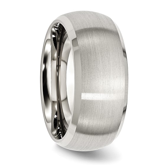 Chisel Stainless Steel Brushed and Polished 10mm Beveled Edge Band