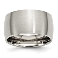 Chisel Stainless Steel Brushed 12mm Half Round Band view 1