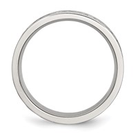 Chisel Stainless Steel Brushed Celtic Laser Etched 6mm Flat Band view 2