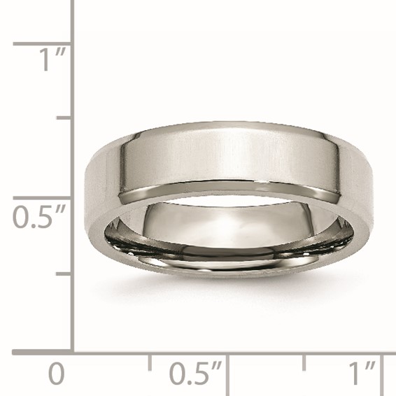 Chisel Stainless Steel Polished 6mm Beveled Edge Band