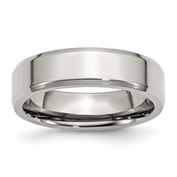 Chisel Stainless Steel Polished 6mm Beveled Edge Band view 1