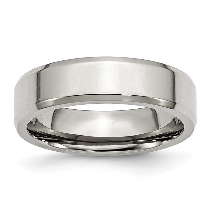 Chisel Stainless Steel Polished 6mm Beveled Edge Band
