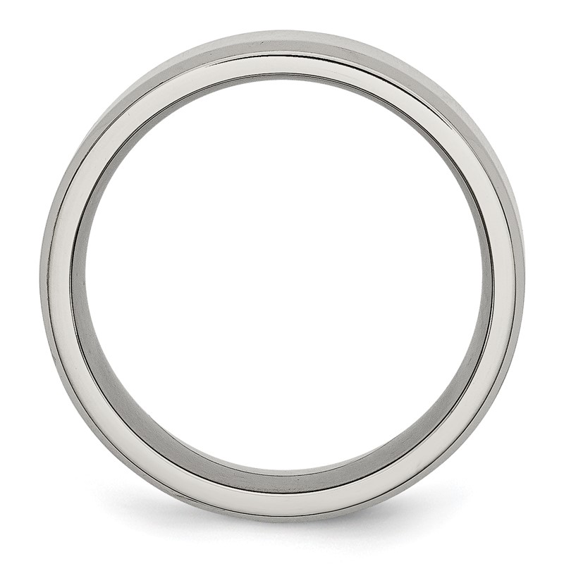 Chisel Stainless Steel Polished 8mm Beveled Edge Band