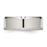 Chisel Stainless Steel Polished 8mm Beveled Edge Band view 3