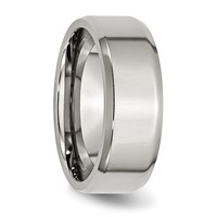 Chisel Stainless Steel Polished 8mm Beveled Edge Band view 4