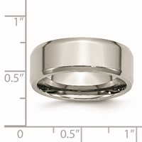 Chisel Stainless Steel Polished 8mm Beveled Edge Band view 5
