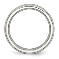 Chisel Stainless Steel Polished 4mm December Teal CZ Ring view 2