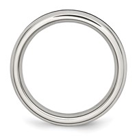 Chisel Stainless Steel Polished 4mm January Dark Red CZ Ring view 2