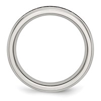 Chisel Stainless Steel Polished 4mm July Dark Pink CZ Ring view 2
