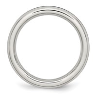 Chisel Stainless Steel Polished 4mm September Blue CZ Ring view 2