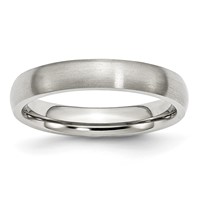 Chisel Stainless Steel Brushed 4mm Half Round Band view 1