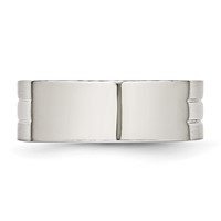 Chisel Stainless Steel Brushed and Polished Signet Ring view 4